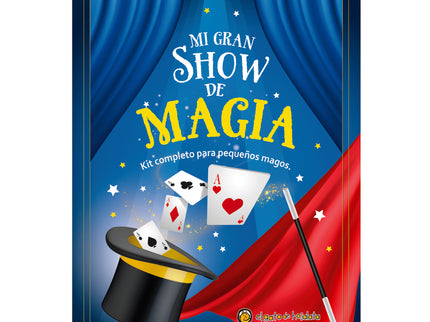 Mi Gran Show De Magia (lata+libro+pañuelos+varita+aros+cartas)