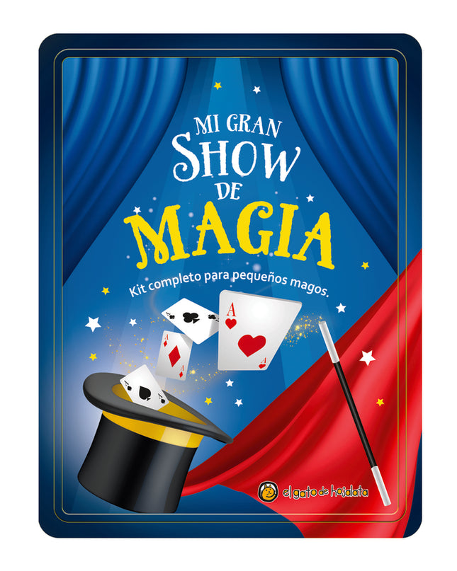 Mi Gran Show De Magia (lata+libro+pañuelos+varita+aros+cartas)