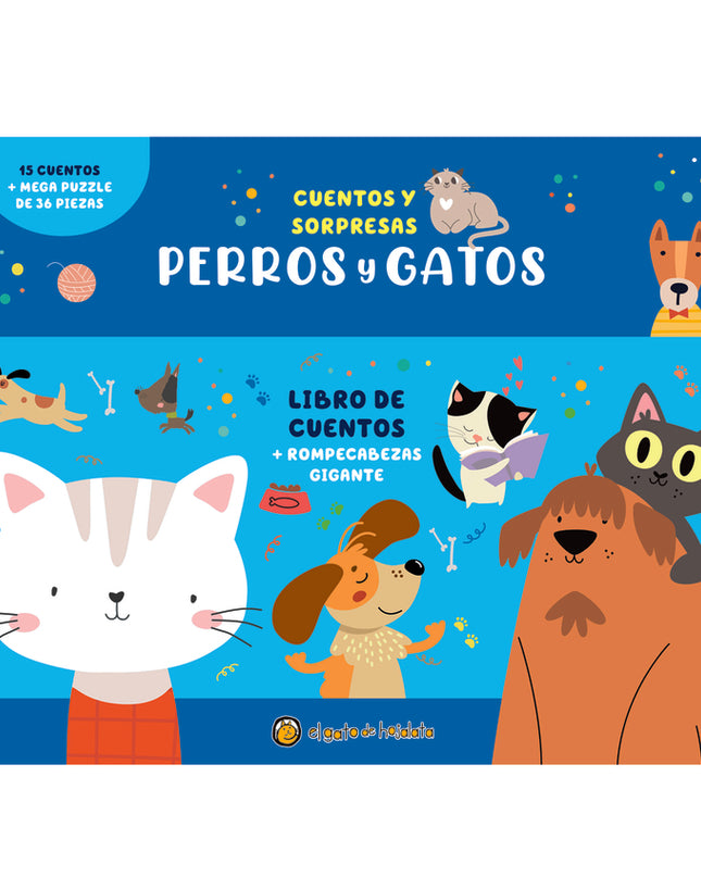 Perros Y Gatos (caja Con Libro+puzle) ('cuentos Y Sorpresas')