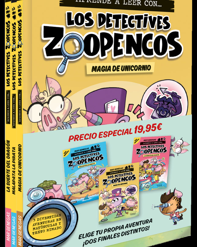 Pack Aprende A Leer Con... ¡los Detectives Zoopencos! 4, 5 Y 6: En Letra Mayúscu