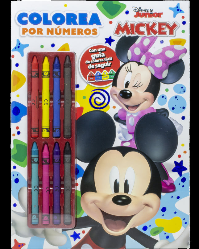 Mickey. Colorea Por Números Con Ceras