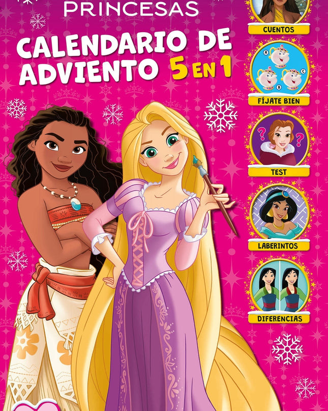 Princesas. Calendario De Adviento 5 En 1