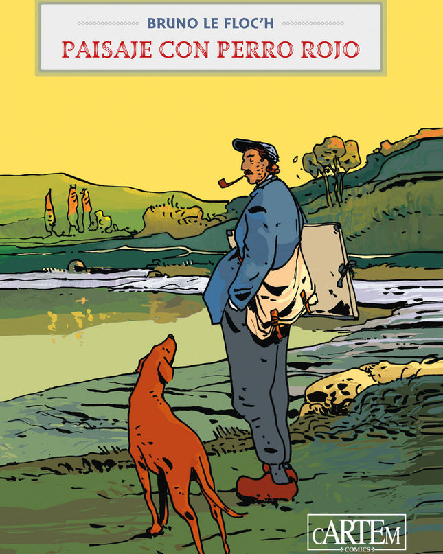 Paisaje Con Perro Rojo