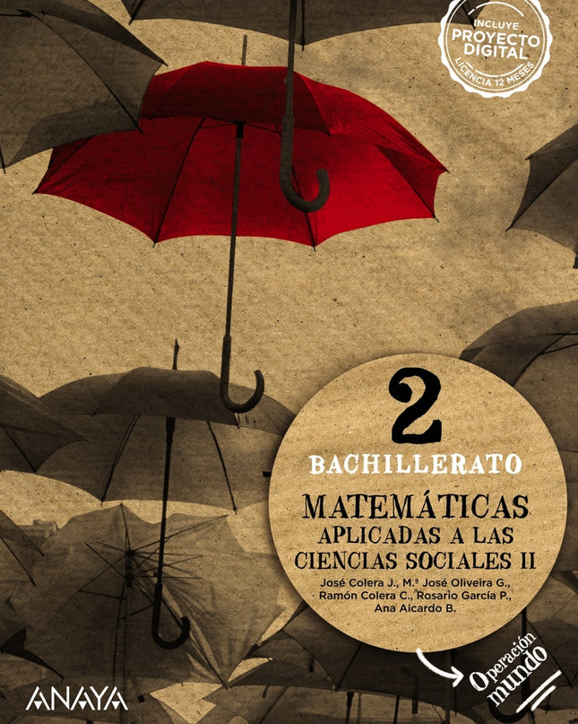 Matemáticas 2ºbachillerato Aplicadas Ciencias Sociales. Operación Mundo 2023