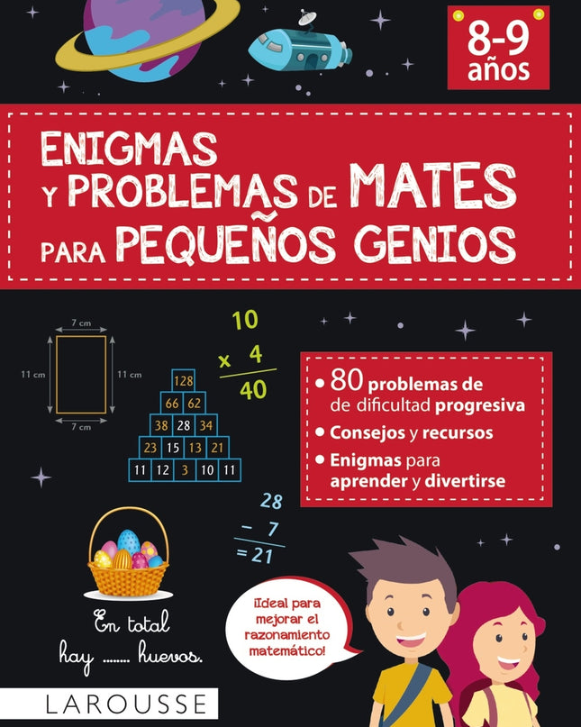 Enigmas Y Problemas De Mates Para Pequeños Genios (8-9 Años)