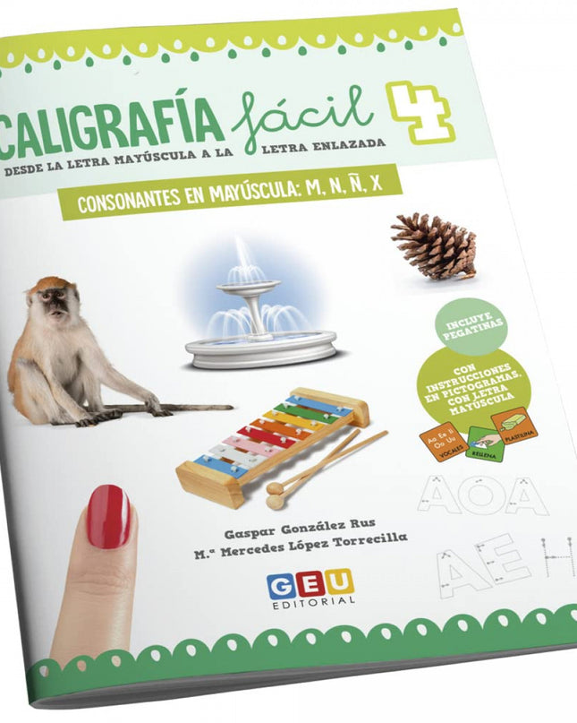 Caligrafia Facil:consonantes En Mayuscula M, N, ñ, X