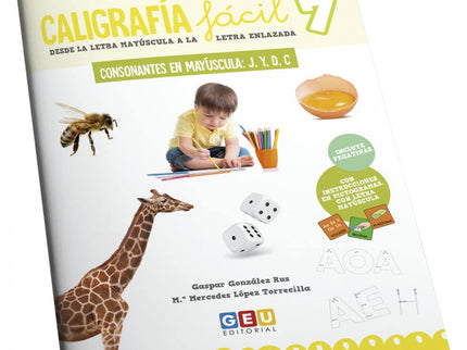 Caligrafia Facil:consonantes En Mayuscula J, Y, D, C