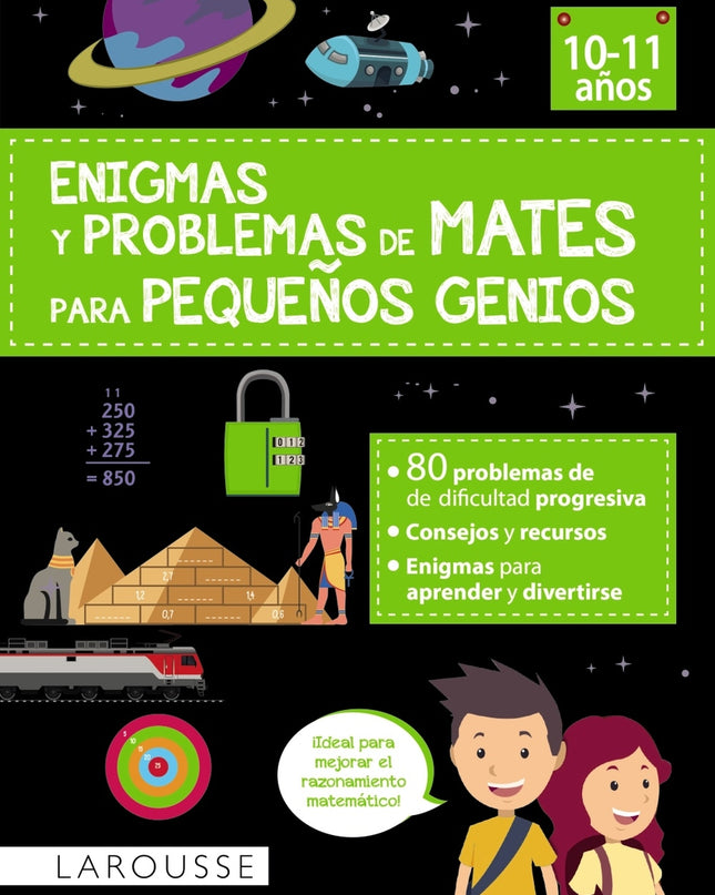 Enigmas Y Problemas De Mates Para Pequeños Genios (10-11 Años)