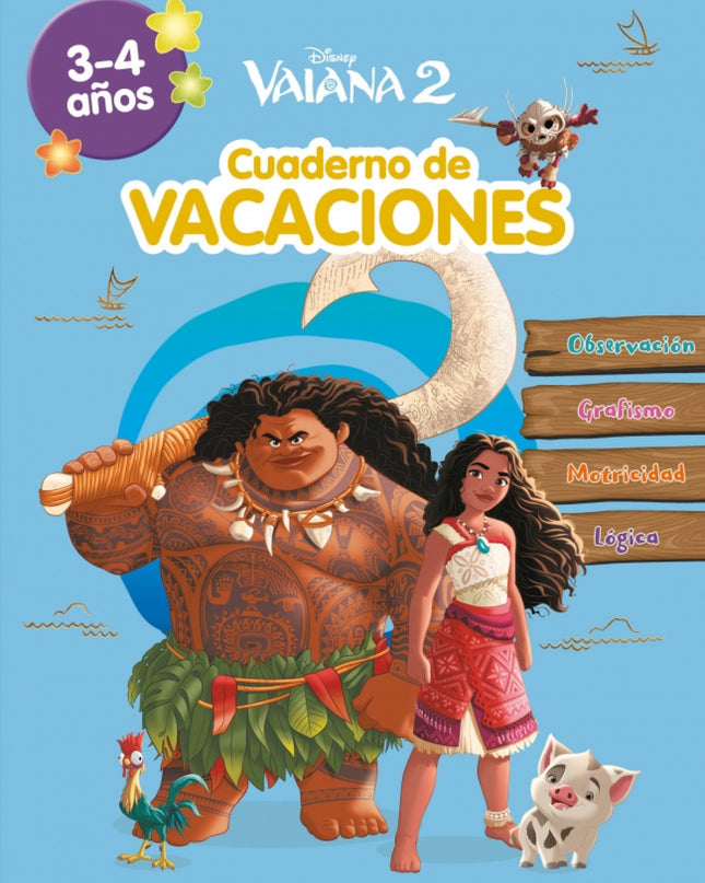 Vaiana 2. (3-4 Años) (disney. Cuaderno De Vacaciones)