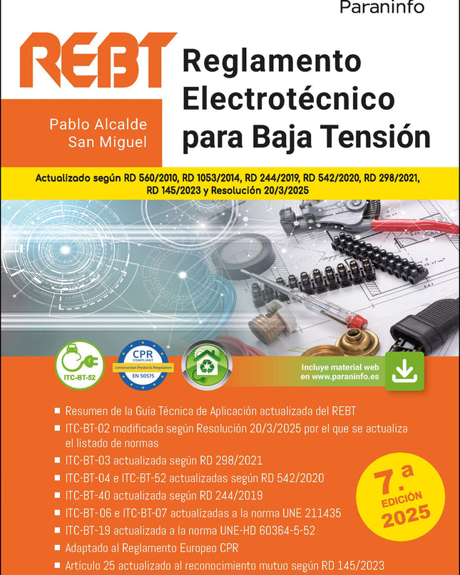 Reglamento Electrotécnico Para Baja Tensión. Rebt 7.ª Edición 2025