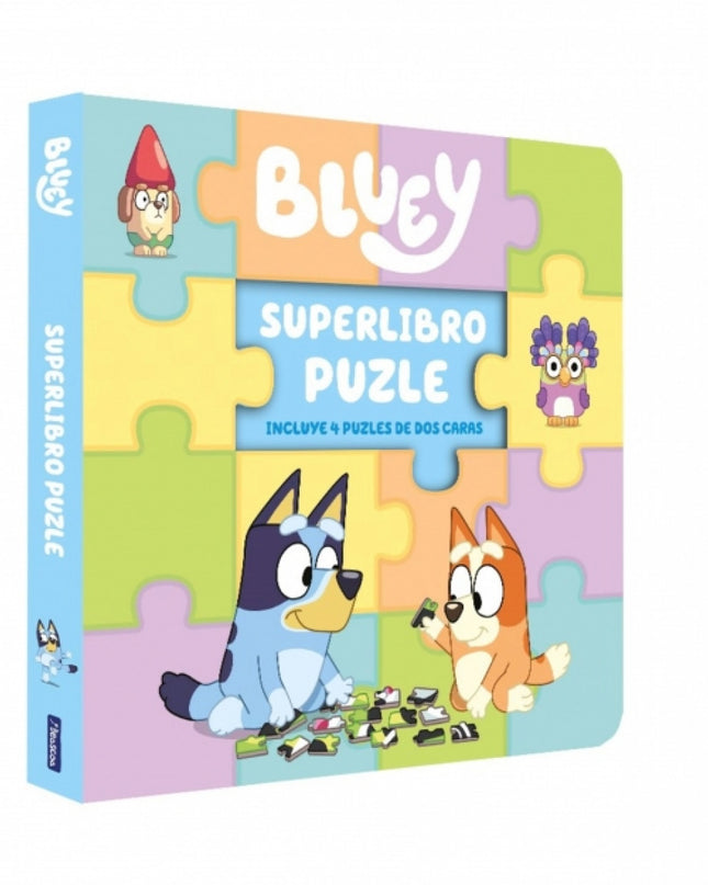Bluey. Libro Juguete - Superlibro Puzzle. 4 Puzles De Dos Caras Para Leer Y Jugar