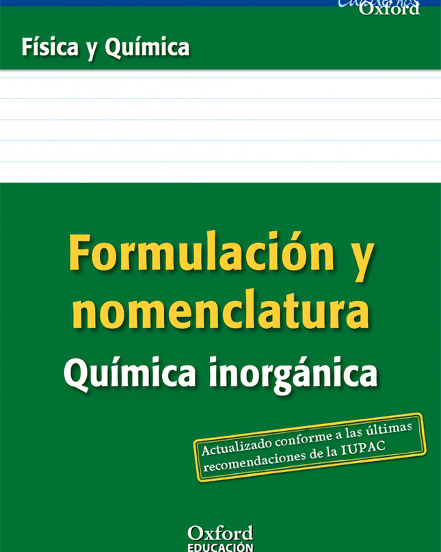 Formulación Y Nomenclatura Química Inorgánica Eso/Bachillera