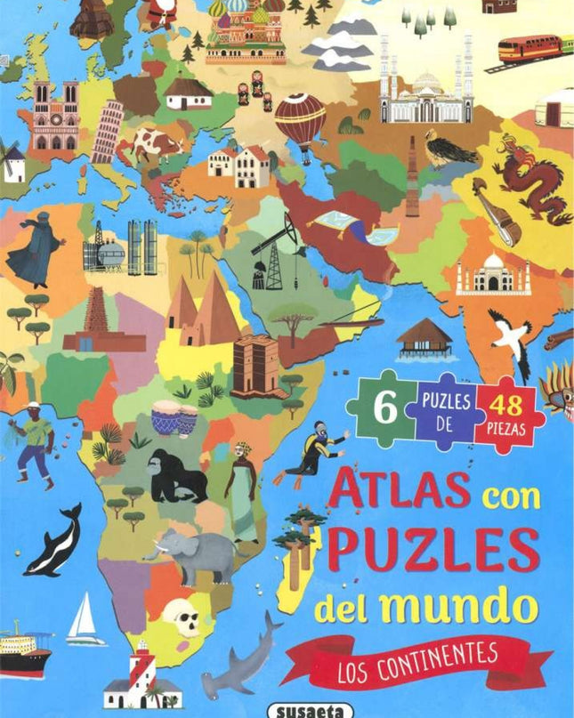 Atlas Puzle Del Mundo. Los Continentes