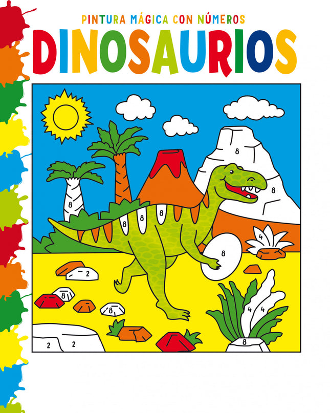 Pintura Mágica Con Números: Dinosaurios