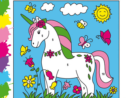 Pintura Mágica Con Números: Unicornios