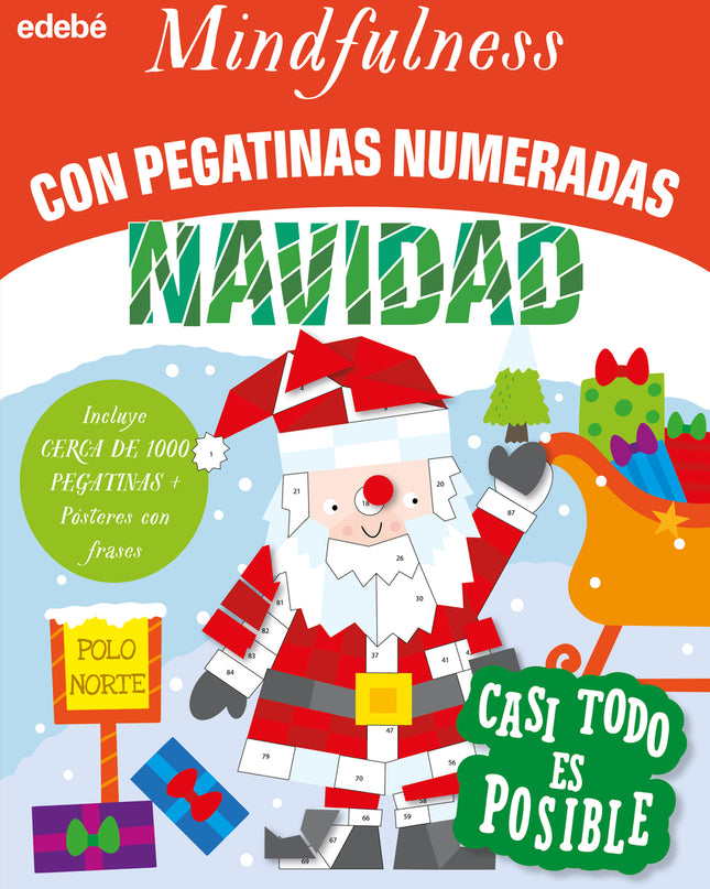 Mindfulness Con Pegatinas Numeradas: Navidad