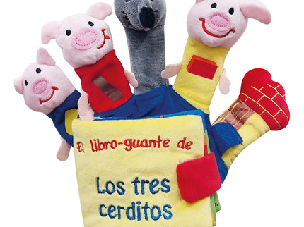 Los 3 Cerditos Y El Lobo (libro Guante Con Títeres De Dedo)