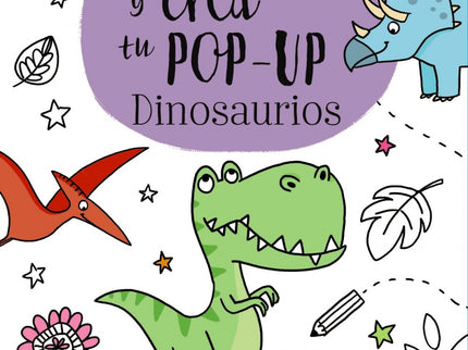 Colorea Y Crea Tu Pop-up De Dinosaurios