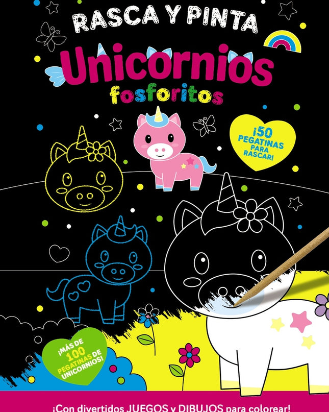 Rasca Y Pinta Unicornios Fosforitos