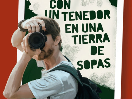 Un Hombre Con Un Tenedor En Una Tierra De Sopas