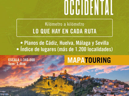 Mapa De Carreteras De Andalucía Occidental (desplegable), Escala 1:340.000