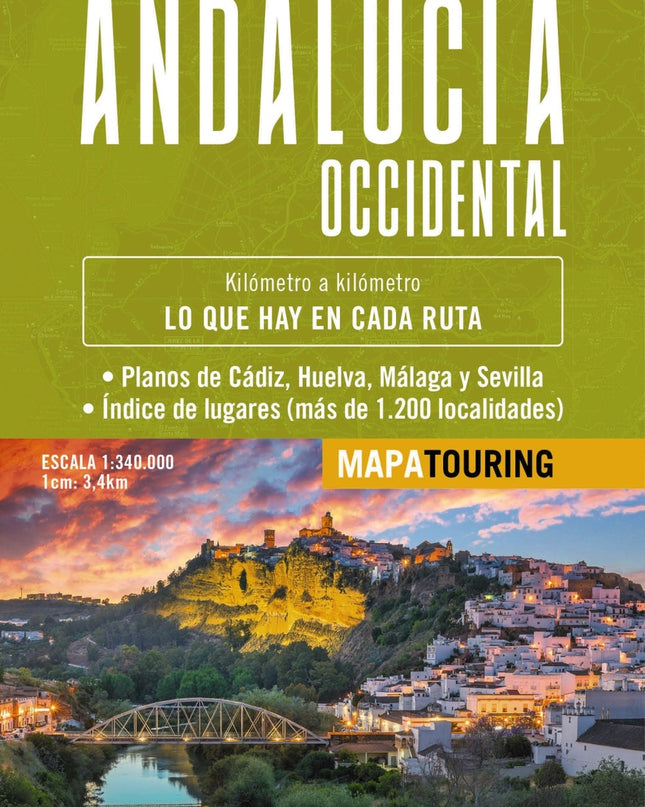 Mapa De Carreteras De Andalucía Occidental (desplegable), Escala 1:340.000