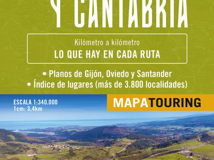 Mapa De Carreteras Asturias Y Cantabria (desplegable), Escala 1:340.000