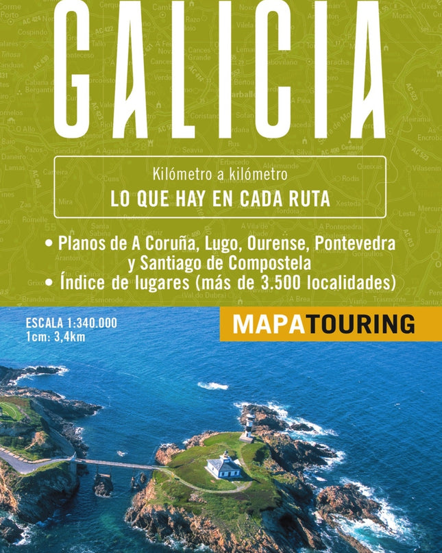 Mapa De Carreteras Galicia (desplegable), Escala 1:340.000