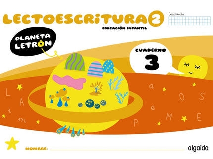 Planeta Letrón. Lectoescritura. Nivel 2. Cuaderno 3. Cuadrícula