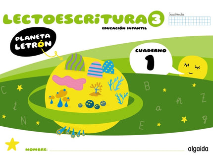 Planeta Letrón. Lectoescritura. Nivel 3. Cuaderno 1. Cuadrícula