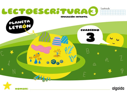 Planeta Letrón. Lectoescritura. Nivel 3. Cuaderno 3. Cuadrícula