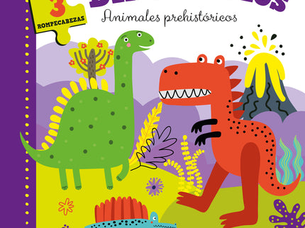Dinosaurios: Animales Prehistóricos (libro+3 Puzzle)