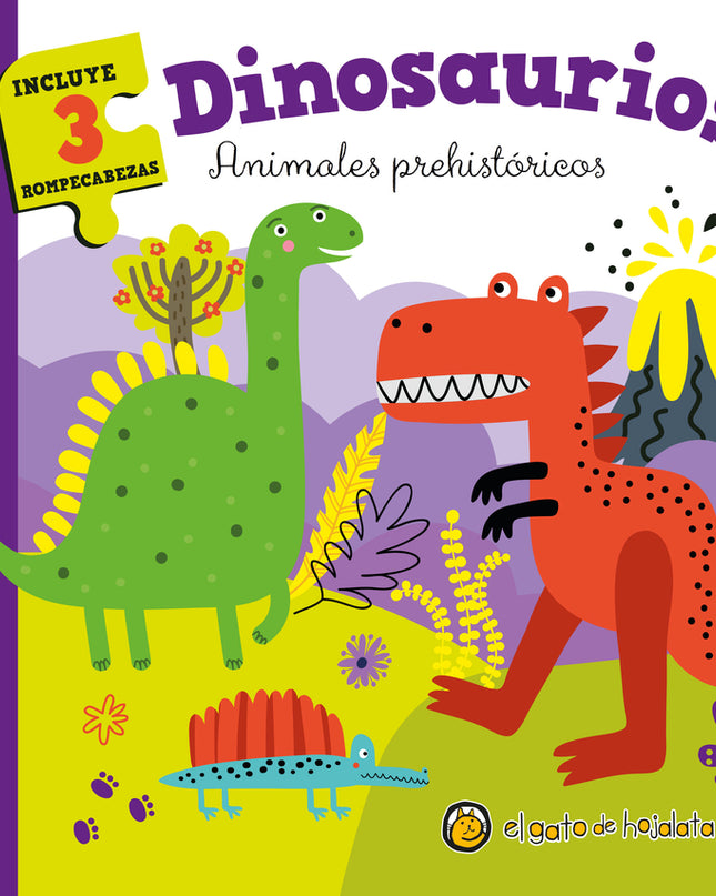 Dinosaurios: Animales Prehistóricos (libro+3 Puzzle)