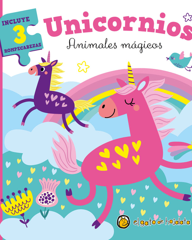Unicornios: Animales Mágicos (libro+3 Puzzles)