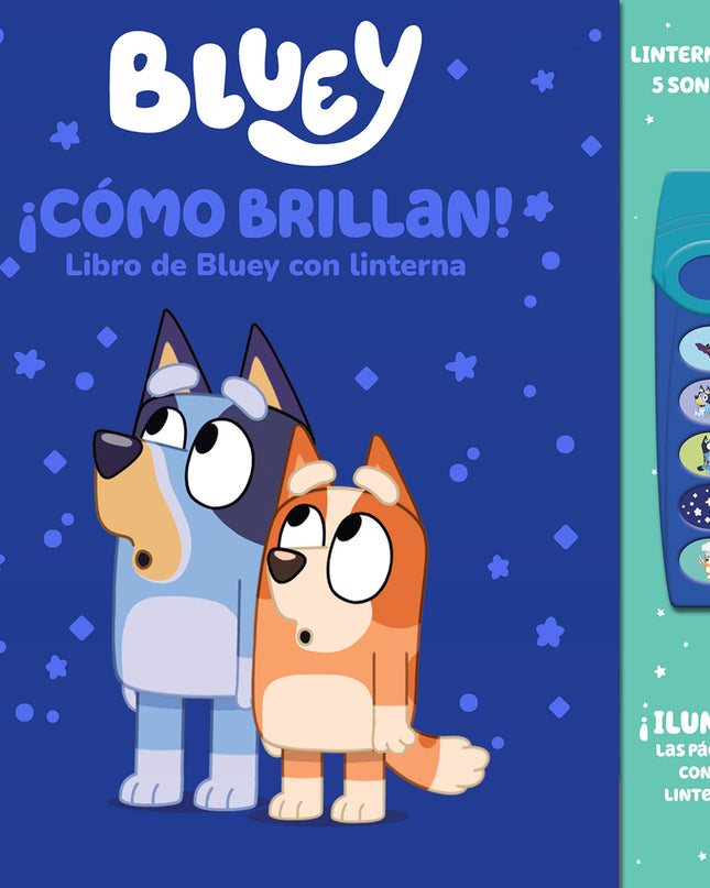 Como Brillan! Libro De Bluey Con Linterna.
